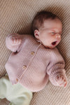 Merino Baby Knit Cardigan "Inga Powder"