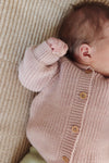 Merino Baby Knit Cardigan "Inga Powder"