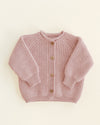 Merino Baby Knit Cardigan "Inga Powder"