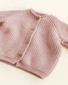 Merino Baby Knit Cardigan "Inga Powder"
