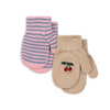 Fäustlinge "Filla Cherry / Stripe", 2er Set