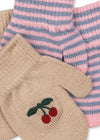 Fäustlinge "Filla Cherry / Stripe", 2er Set