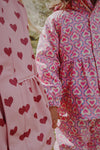 Lined Rain Set "Rainy Palme Amour Pink"