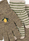 Handschuhe "Filla Lemon / Stripe", 2er Set