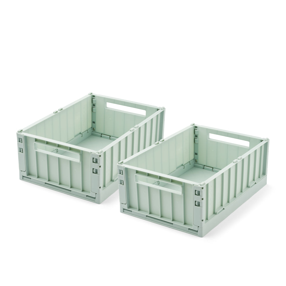aufbewahrung liewood Liewood Aufbewahrungskiste "Weston Light Peppermint M" 2er Pack – KND