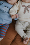 Organic Baby "Rib Leggings", ivory melee
