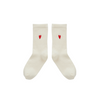 Organic Sport Socks "Heart", ivory