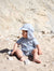 UPF Sun Hat "Ace Brim Sunhat GOTS Glacier Stripe"