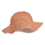 Reversible Sun Hat "Amelia Seersucker Stripe Tuscany Rose / Sandy"