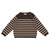 Wool Knit Sweater "Espresso Stripe Sweater Talan" 