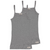 Fine Rib Strap Vest "Grey Melange" set of 2