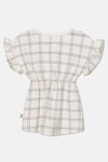 Baby Plaid Crepe Dress "Ivory", 9M (74)