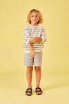 Organic Muslin Bermuda Shorts "Ariel Grey"