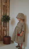 Organic Sun Hat "Olive Gingham Bucket Sun Hat"