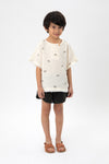 Organic Muslin Shirt "Orso Ecru Poisson Boule"